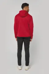 Chaqueta jaspeada con capucha hombre