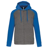 Chaqueta Bicolor con cremallera y capucha unisex