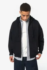 Sudadera sostenible con cremallera y capucha oversize unisex