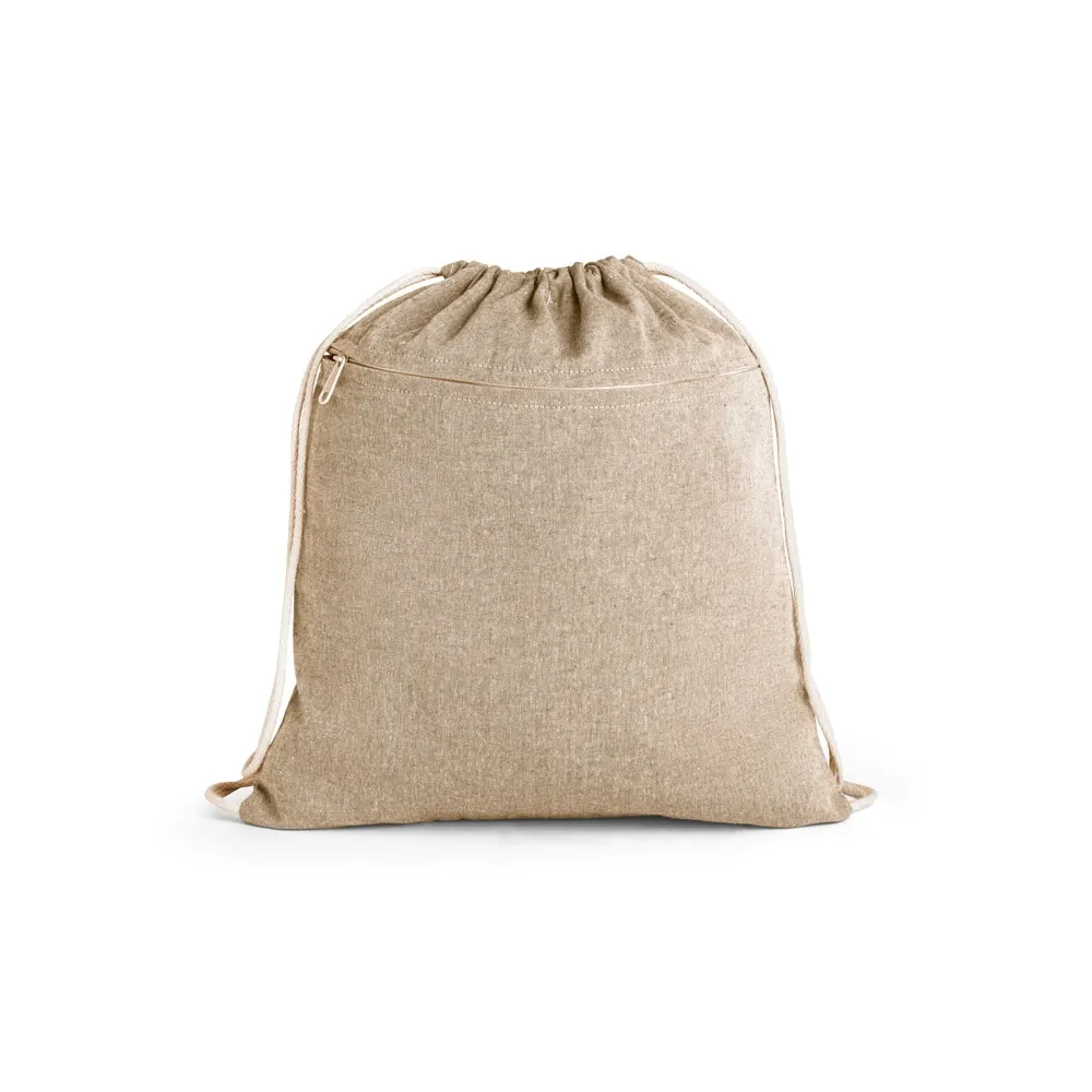 CHANCERY. Bolsa de cordón de algodón reciclado (70%), poliéster (30% rPET) (140 g/m²)