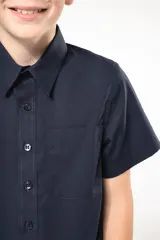 Camisa popelina manga corta niños
