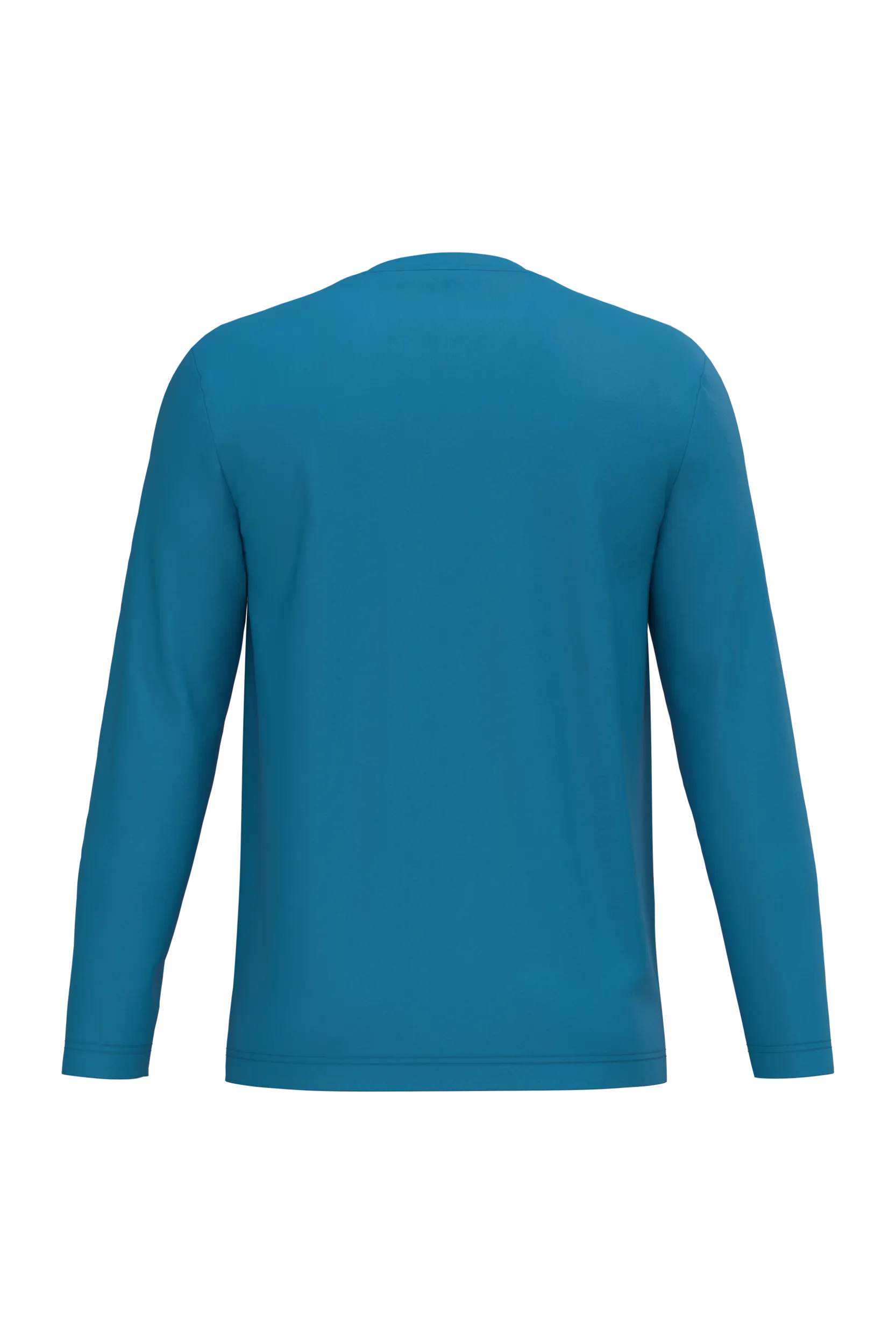 Camiseta maga larga y cuello redondo hombre