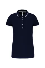 Polo piqué maga corta mujer