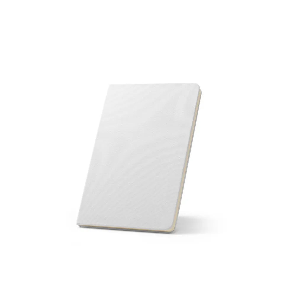ANNE SUB. Libreta A5 de poliéster reciclado (100% rPET) 300D, ideal para personalizar por sublimación