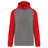 Sudadera bicolor con capucha para niños