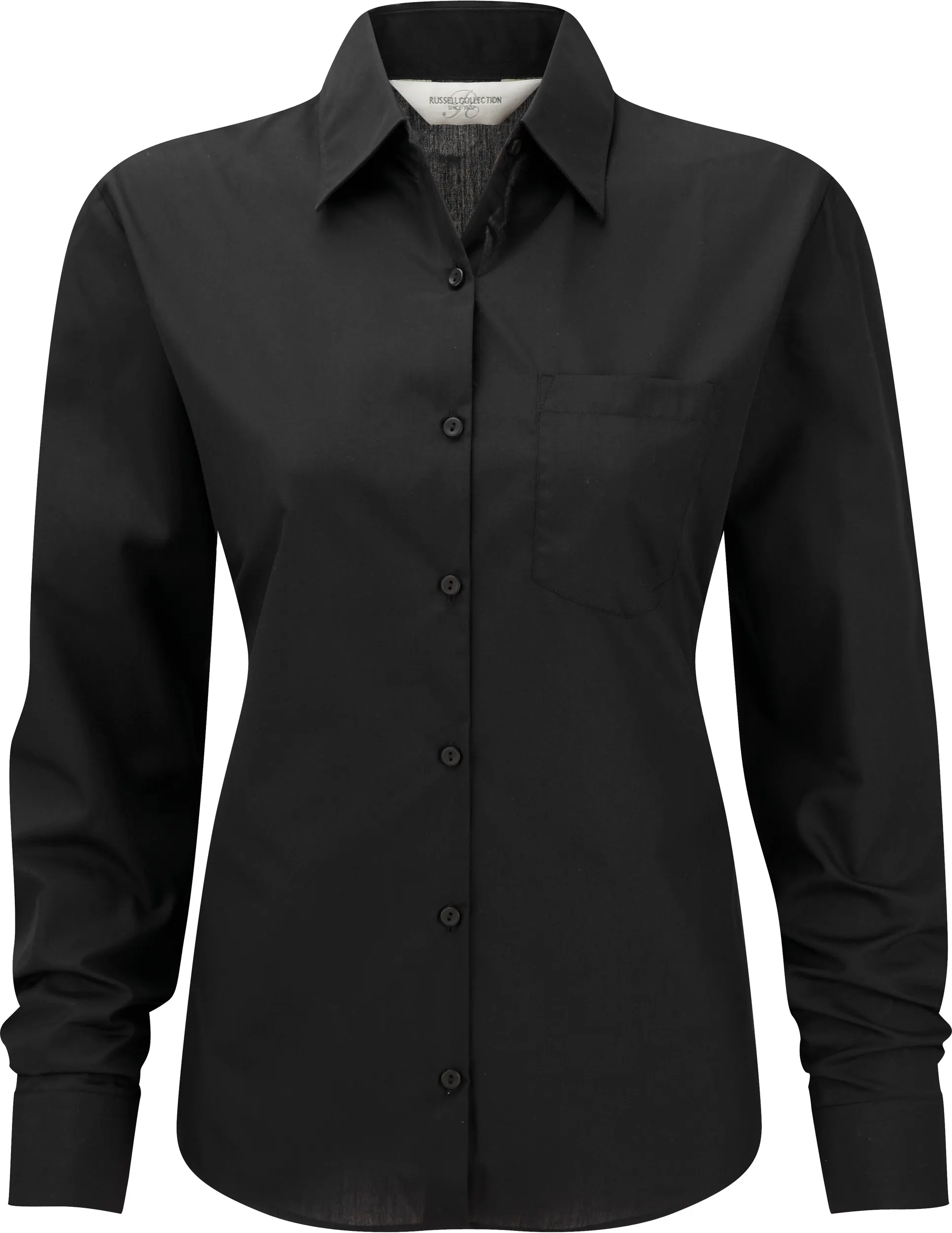 Camisa Popelina de polialgodón manga larga mujer