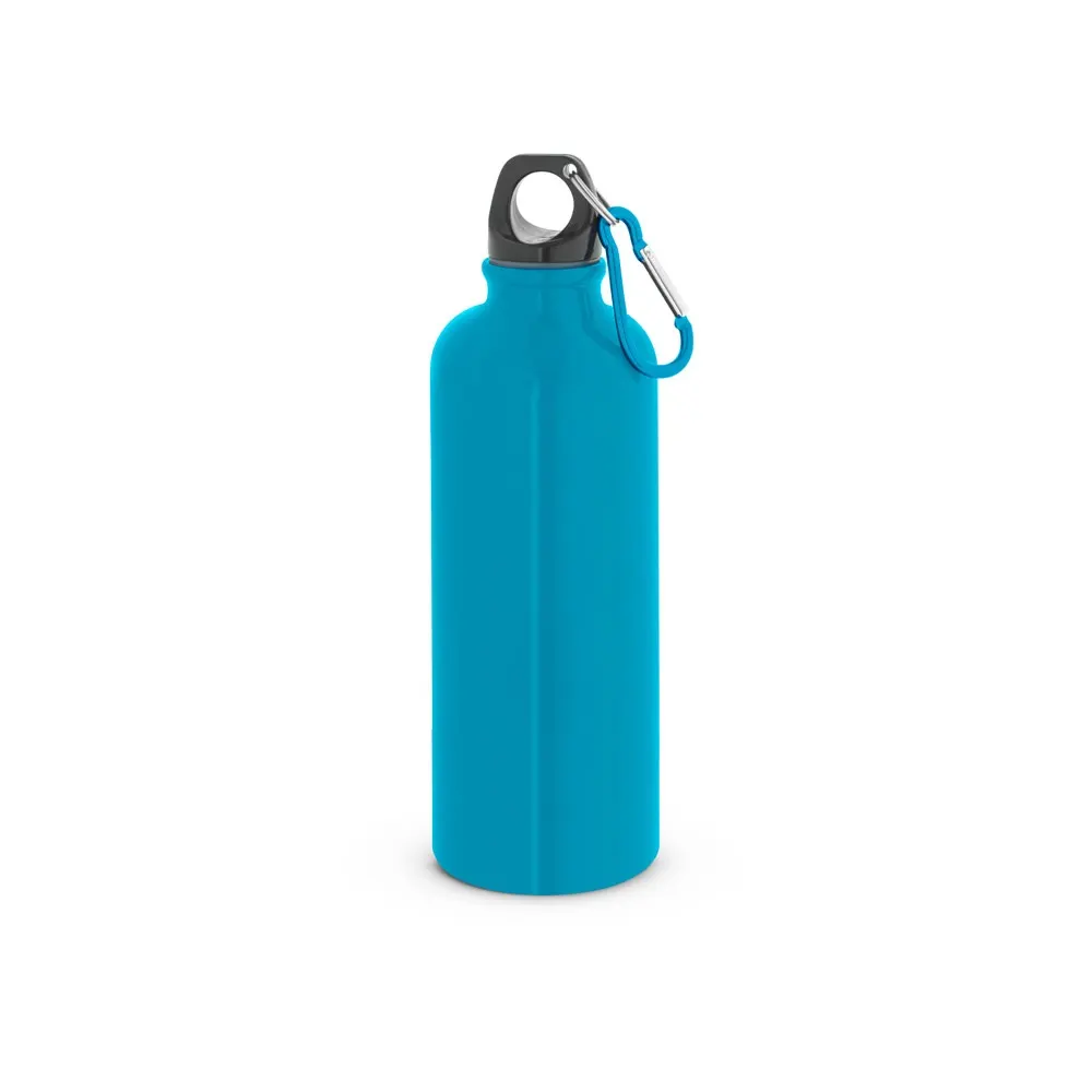 KELCE. Botella de acero inoxidable de pared simple con mosquetón de 550 ml
