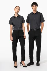 Camisa popelina manga corta hombre