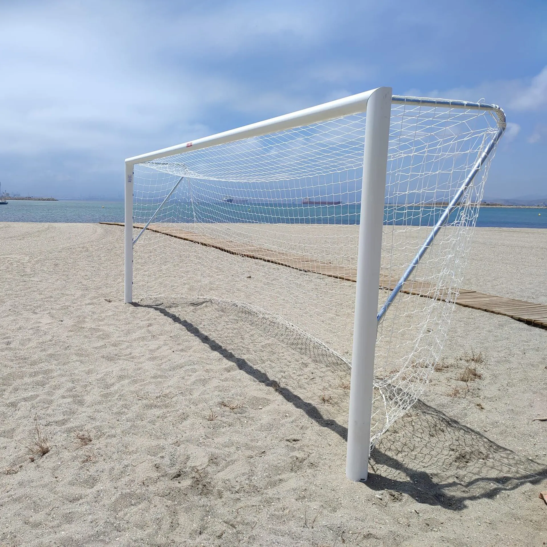 JUEGO PORTERÍAS FÚTBOL-PLAYA ALUMINIO 120X100MM