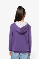 Sudadera capucha contrastada niños