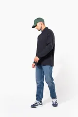 French rib - polo de canalé manga larga hombre