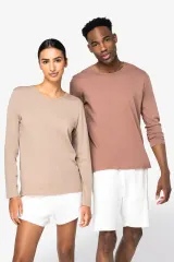 Camiseta ecorresponsable efecto lavado de manga larga unisex