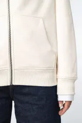 Sudadera sostenible con cremallera y capucha oversize unisex