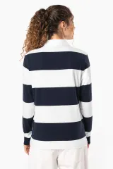 Polo a rayas manga larga unisex