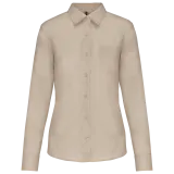 Camisa popelina de polialgodón manga larga mujer