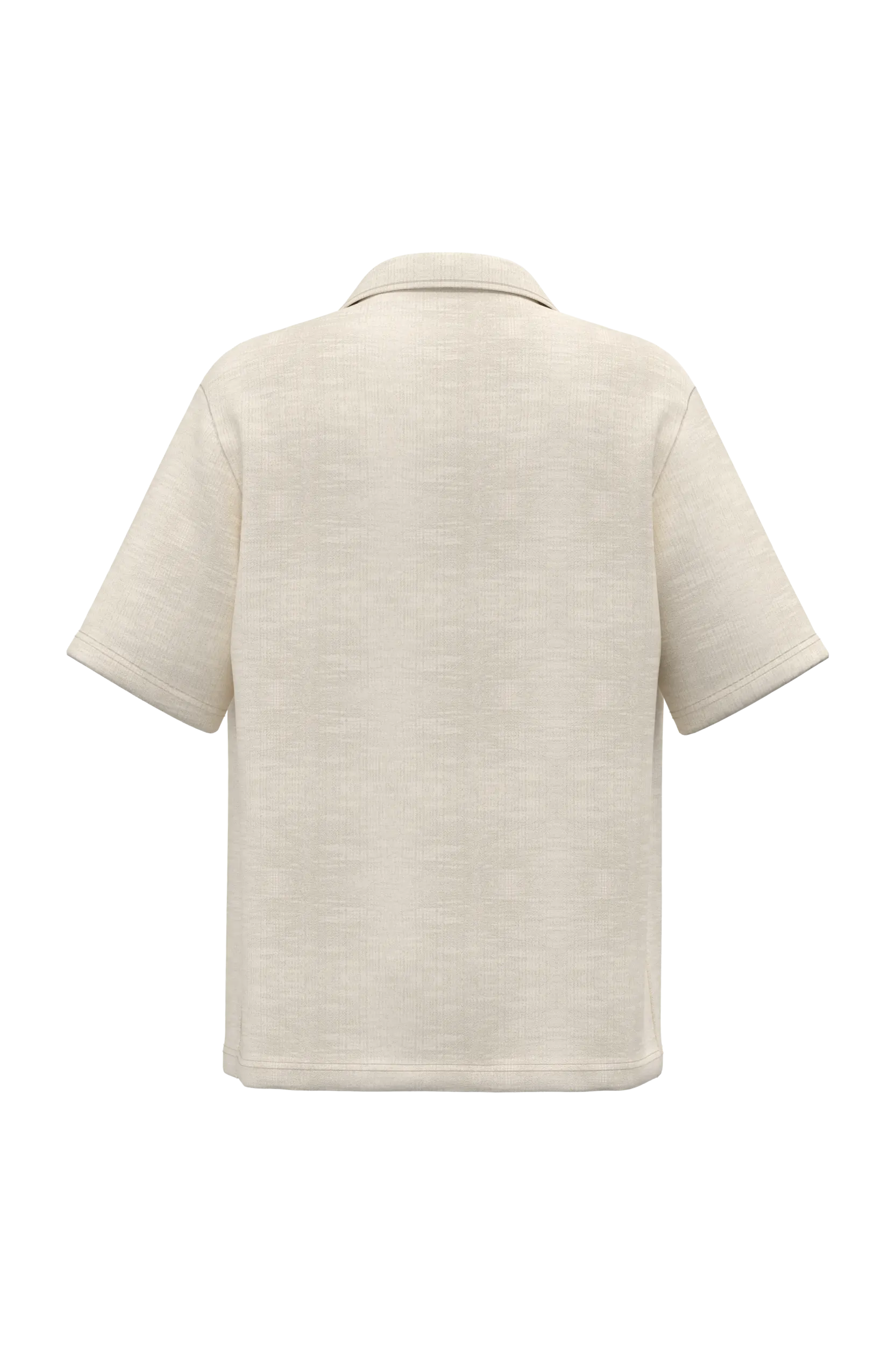 Camisa texturizada de manga corta para hombre