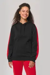 Sudadera de equipo bicolor con capucha unisex