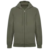 Sudadera ecorresponsable de rizo con capucha y cremallera hombre