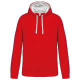 Sudadera capucha contrastada hombre