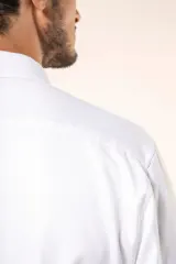Camisa Oxford Pinpoint manga larga hombre