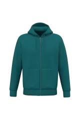 Sudadera ecorresponsable con cremallera y capucha unisex