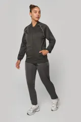 Chaqueta de deporte con cremallera y ribete - Unisex