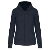 Sudadera con capucha y cremallera ecorresponsable mujer
