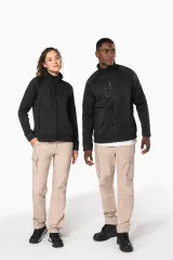 Chaqueta jaspeada con cremallera mujer