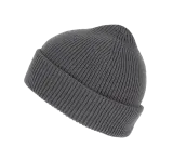 Gorro de punto canalé con doble dobladillo