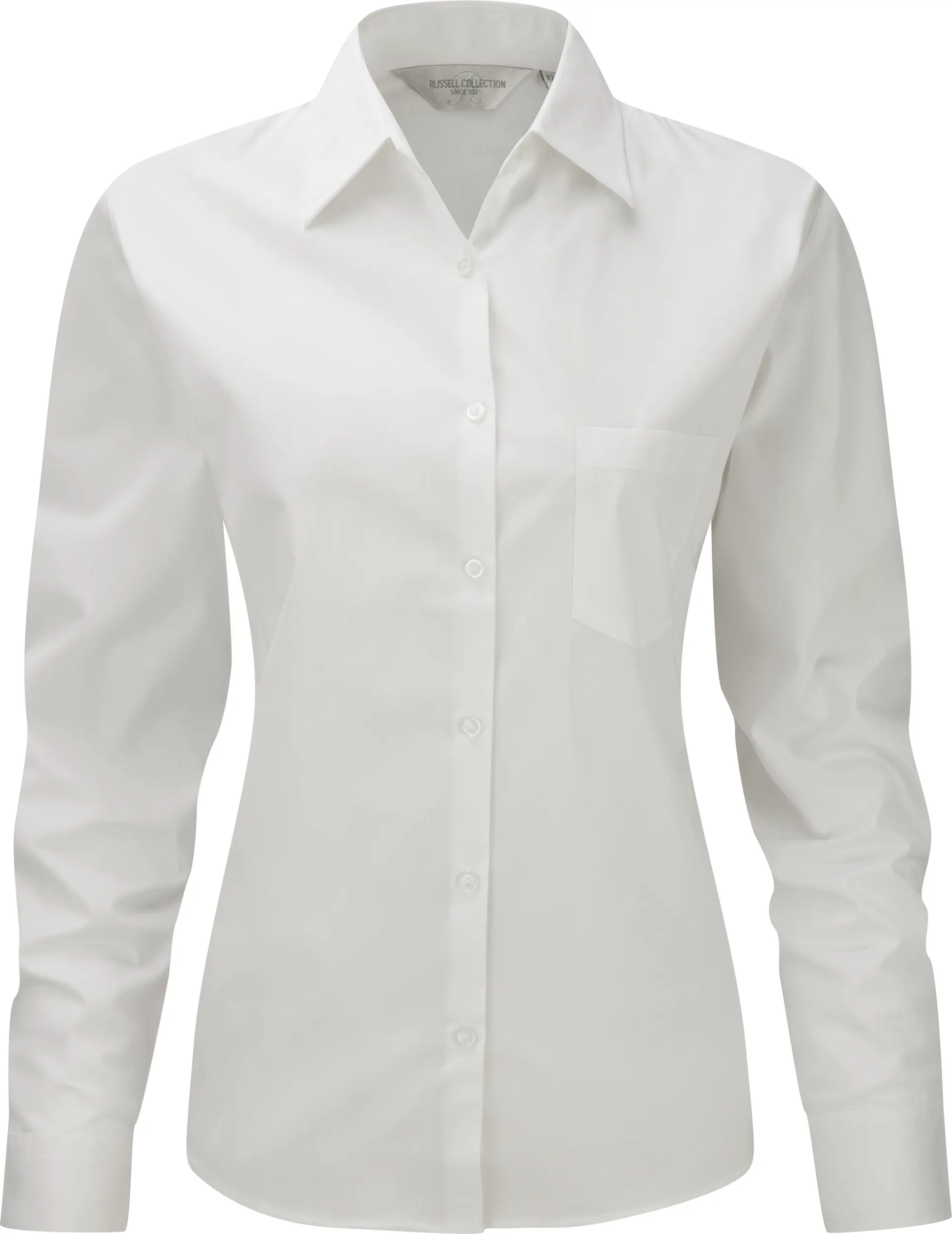 Camisa Popelina de algodón puro manga larga mujer