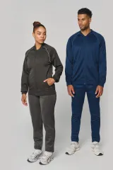 Chaqueta de deporte con cremallera y ribete - Unisex