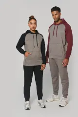Sudadera bicolor con capucha adulto