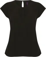 Top cuello plisado mujer