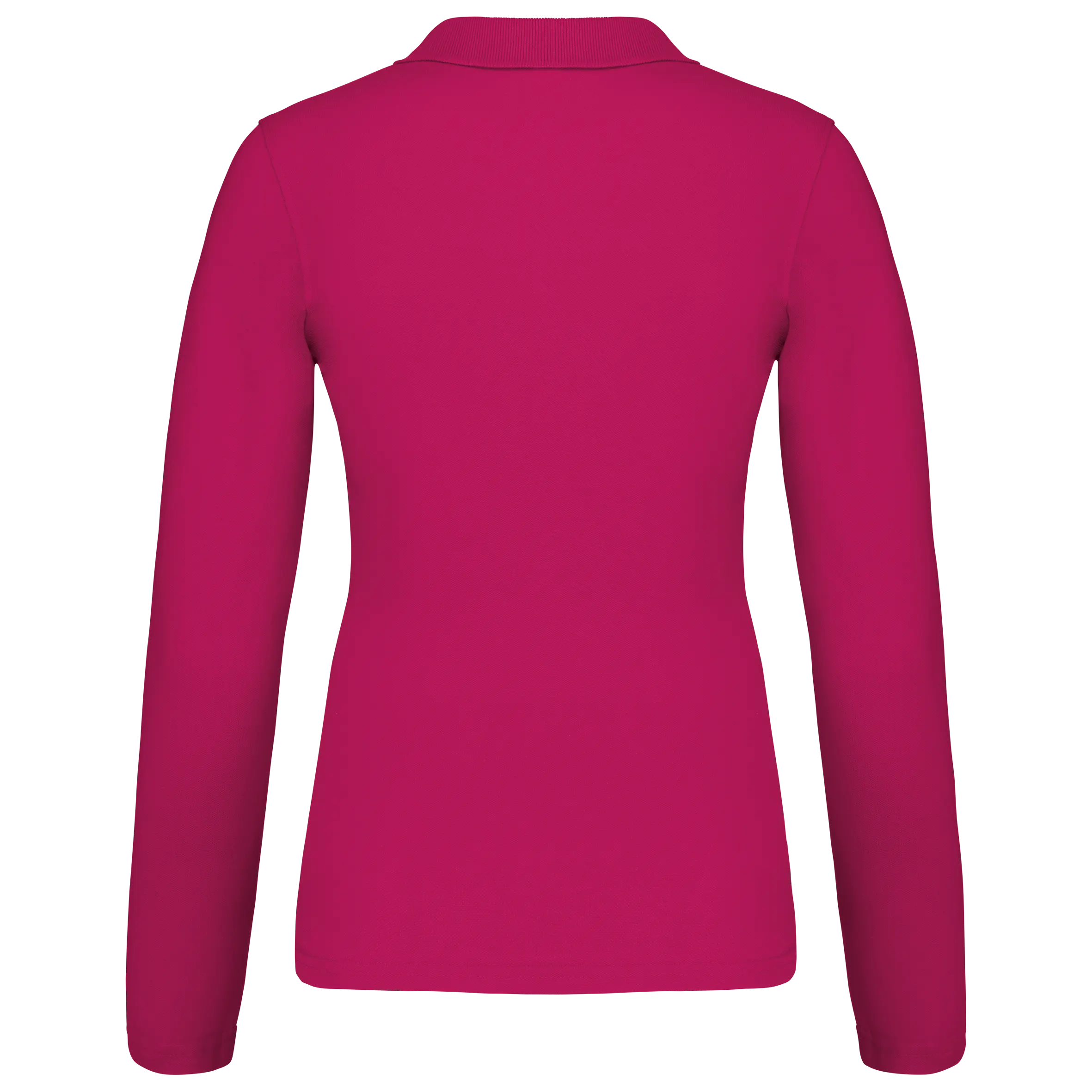 Polo piqué de manga larga de mujer
