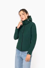 Chaqueta softshell con capucha extraíble mujer