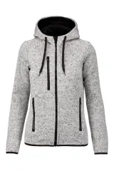 Chaqueta jaspeada con capucha mujer