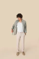 Pantalón lino hombre