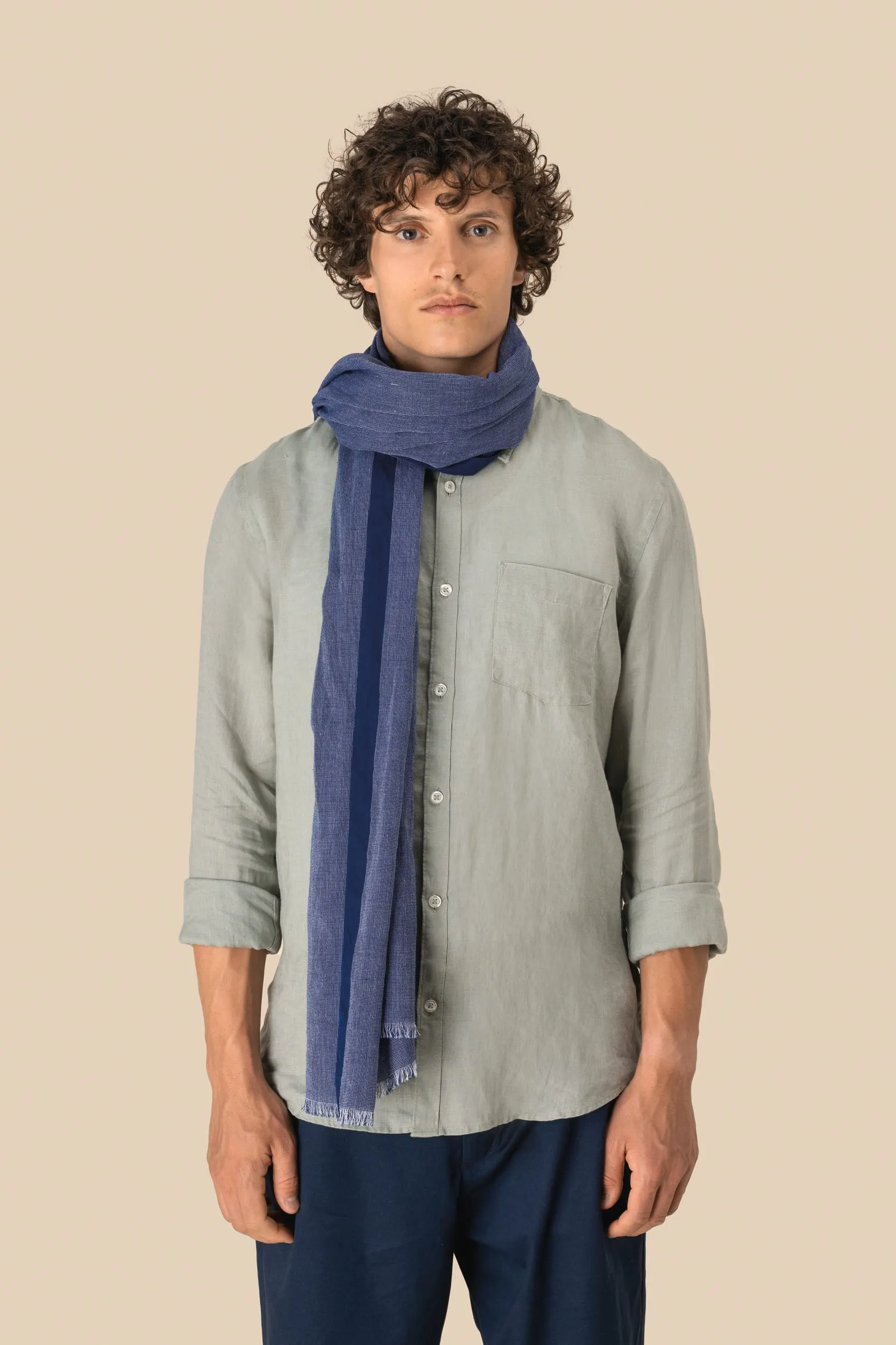 Fular tejido chambray unisex