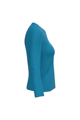 Camiseta manga larga y cuello redondo mujer