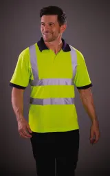 Polo Alta Visibilidad manga corta
