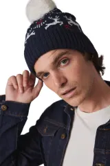 Gorro de Navidad con diseño de renos