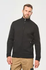 Cárdigan con forro polar hombre