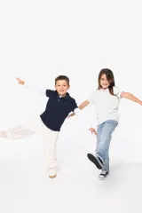 Polo ecorresponsable de punto piqué infantil