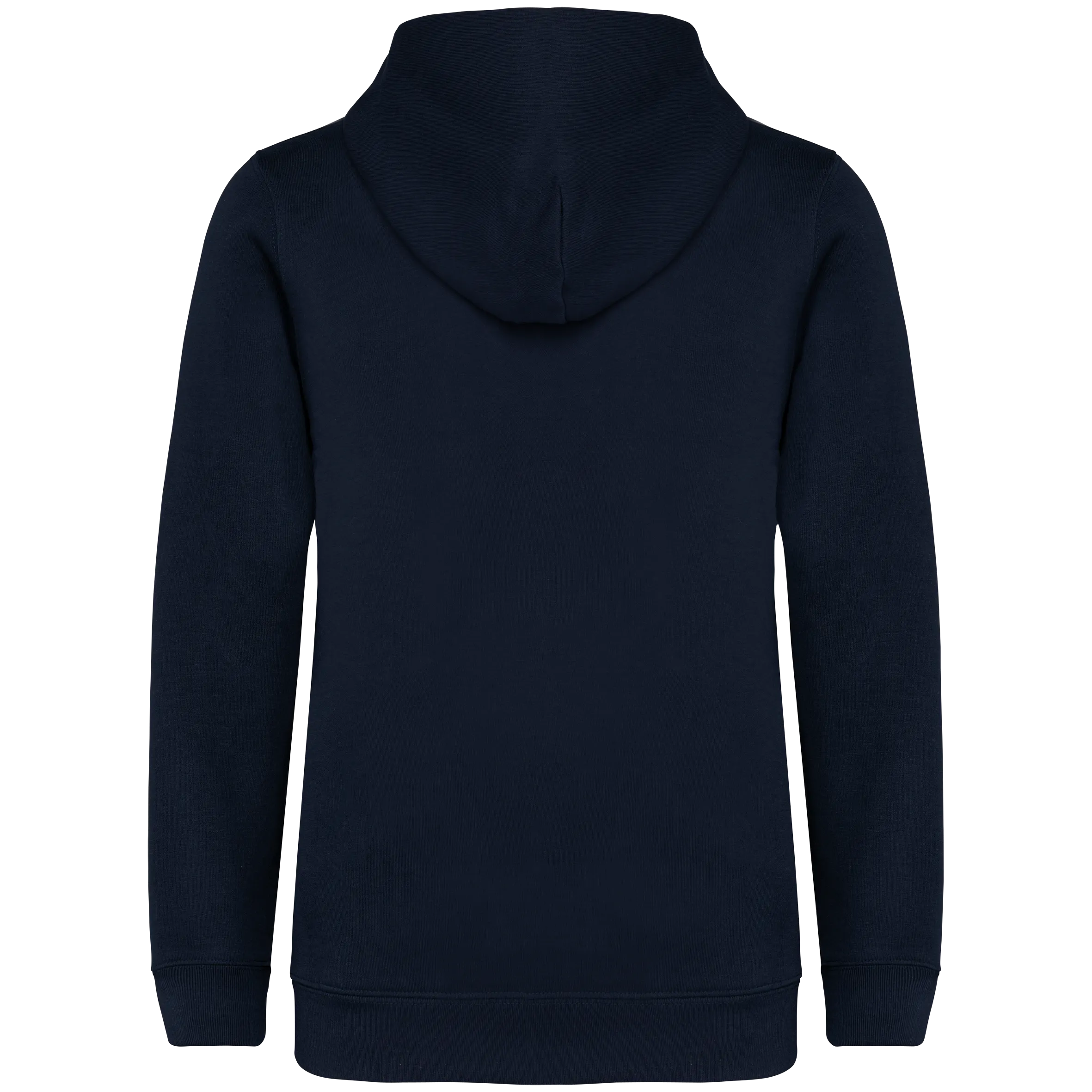 Sudadera ecorresponsable con capucha y cremallera infantil