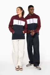 Sudadera tricolor con capucha unisex