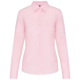 Camisa popelina de polialgodón manga larga mujer