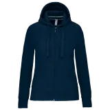 Sudadera con capucha y cremallera de mujer