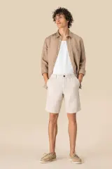 Bermuda de lino hombre
