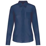 Camisa popelina de polialgodón manga larga mujer