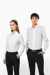 Camisa de popelina de polialgodón de fácil cuidado para hombre